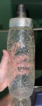 Seagrams Glass Bottle AA Top Etched 1935-64 Art Deco Ancient ...