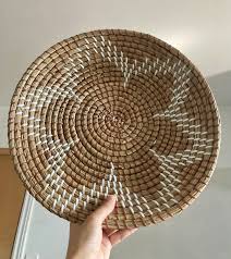 Handwoven Rattan Plates, Wall Art, Trivet, Fruits Plate ...