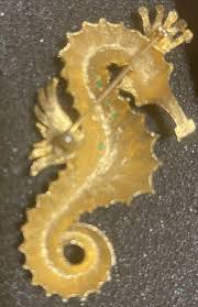 Vintage SEAHORSE BROOCH Pin Sea Horse Aqua Blue Rhinestone Unique💕 | eBay