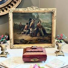 Wickham Hung an Antique Pirate Smugglers Oil Painting Above ...