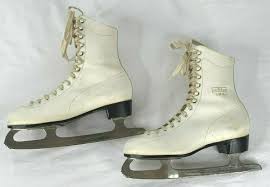 Vintage Adidas Ice Skates Size 7 1/2 White Leather INA ...