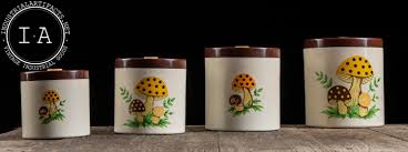 1980s Sears Mushroom Canisters - Etsy