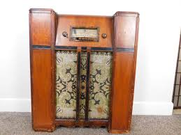 1939 Console Tube Radio Antique Silvertone 6335 Magic Green ...