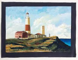 Jose Maria Ansalone Montauk Point Lighthouse Painting on Canvas, 2007 For Sale at 1stDibs