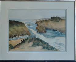 Corley/Original Watercolor Painting/Signed/Seascape/Ocean/American Folk Art/1992 | eBay