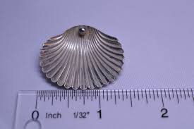 VINTAGE STERLING SILVER 3D SCALLOP SHELL PIN | eBay