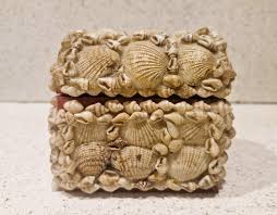 Vintage Sea Shell Covered Box: 90s Jewelry Trinket Box - Etsy