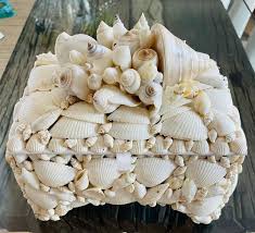 Spectacular White Sea Shells Weddings Treasure Jewelry Box ...