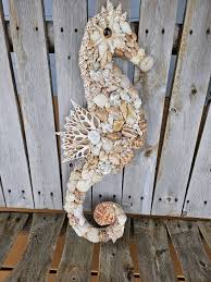 Seashell Seahorse - Seahorse Shell Art - Beach Decor ...