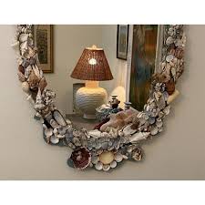Vintage Large Mirror ~ Grotto Sea Shell Art ~ Coastal Decor ...