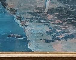 RARE Antique Original Moody Painting of Woman Walking Alone ...