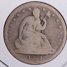 1864-S Liberty Seated Half Dollar, Affordable Circulated Coin ...