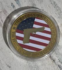 2nd Amendment Challenge Coin Gold Case Right to Bear Arms ...