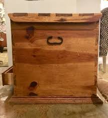Rustic Oak and Iron Trunk/Side Table | Chairish