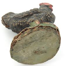 RARE PRE WW2 GERMAN MADE LARGE ELASTOLIN LINEOL COMPOSITION ROOSTER & HEN. | eBay