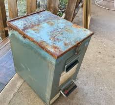 Large Galvanized Metal Voting Ballot Polling Box -Vintage