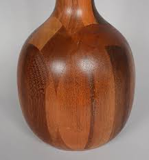 Danish Turned Solid Teak Table Lamp For Sale at 1stDibs | moldine