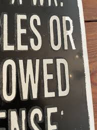 Vintage Florida “Tow Away Zone” Reflective Painted Metal Sign 18” x 24” | eBay