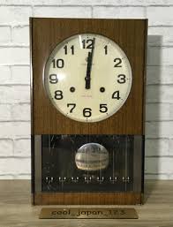 Vintage Mid-Century Aichi Tokei Wood 30-Day Wall Clock MCM ...
