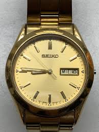 Vintage Seiko Gold Tone Day / Date Watch 7N43-9079 For Parts ...