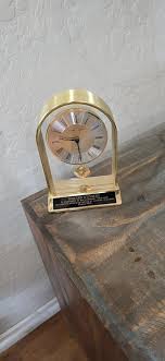 Stuart Austin quartz Silver/ Gold Desk Clock 8x5 | eBay