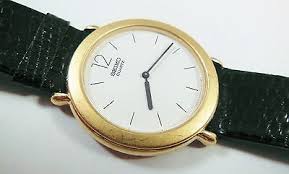 Seiko Gold Tone Base Metal 2C20-0429 Lizard Sample Watch NON ...