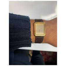Tiffany & Co. Rectangular 18k Gold Watch with Original ...