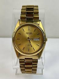 Seiko Calendar Day/Date Gold Capped Stainless Steel Screw Down... for $145 for sale from a Trusted Seller on Chrono24