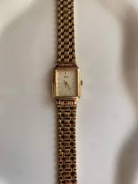 Vintage Dainty Seiko Gold Tone Ladies Tank Watch! New ...