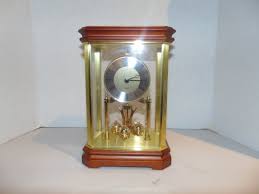 Mantel or Shelf Clock Wood and Glass - Etsy