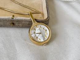 Vintage Seiko Gold Plated Mechanical Manual Wind Pendant ...