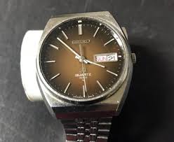 VINTAGE SEIKO SQ 4004 Quartz Watch - #4633 Collectors brown w/ original receipt $50.00 - PicClick