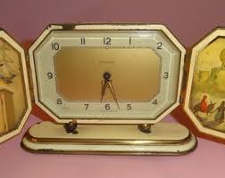 Vtg ISOMAX GERMANY CLOCK Art Deco Tabletop Desk Clock Watch ...