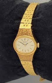 Ladies Seiko Dress Cocktail Oval Gold Tone Analog Watch 4N00-5291 L7 | eBay