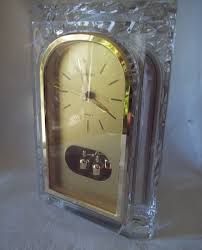 Seiko Glass Gold Quartz Desk Clock Pendulum Good working condition | eBay
