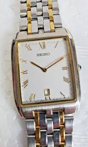 Vintage Seiko 2 Tone Watch 7N39-5020 w/ original bracelet Date @6. Japan. Runs | eBay