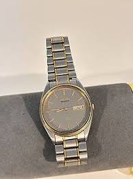Vintage Seiko Sq Men 34mm Watch Silver & Gold Tone Gray Dial ...