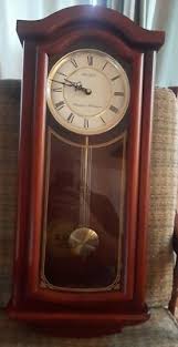 SEIKO Mahogany Wall Clock with Pendulum QXH118BLH | eBay