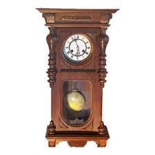 Vintage Mahogany Pendulum Wall Clock | Chairish