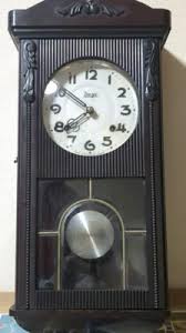 Meiji Clock Company Wall Clock Spring Driven Pendulum Pillar ...