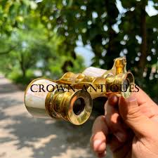 Victorian Brass Binoculars: Mother of Pearl Opera Spyglass ...