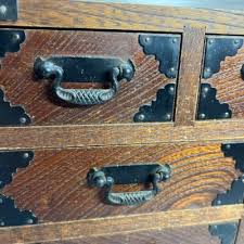Japanese Antique Furniture Showa Retro Wooden Tansu Small ...