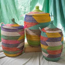 Handwoven African Taya Storage Basket with Lid | Expedition ...