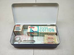 Vintage Allstate Home and Auto First Aid Kit Sears Roebuck and Co Metal Tin | eBay