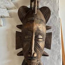 Vintage Senoufo Ivory Coast Kpelie Hand Carved Wooden Tribal Mask / Bird Head / 1950's African Art - Etsy