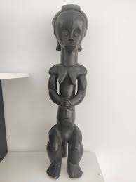 WOODEN STATUE AFRICA TRIBE Gabon. STATUE EN BOIS ...