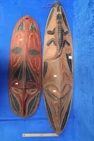 Sold at Auction: TWO LARGE SIZED PNG MASKS WITH NATURAL ...