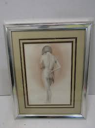 VINTAGE PENCIL DRAWING SKETCH NUDE WOMAN SIGNED DE SIMONE | eBay