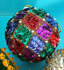 VTG LOT 16 HANDMADE BEAD, SEQUIN, SATIN THREAD PUSH PIN CHRISTMAS ORNAMENTS | eBay