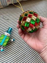 Buy Vintage Glitter Snowman Christmas Ornaments Set of Three Online in India - Etsy